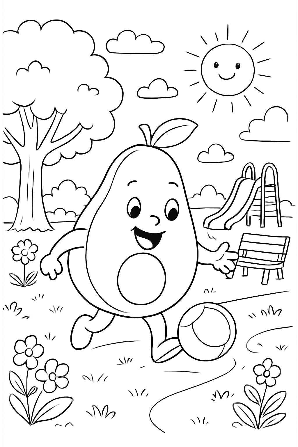 Abacate para colorir 14