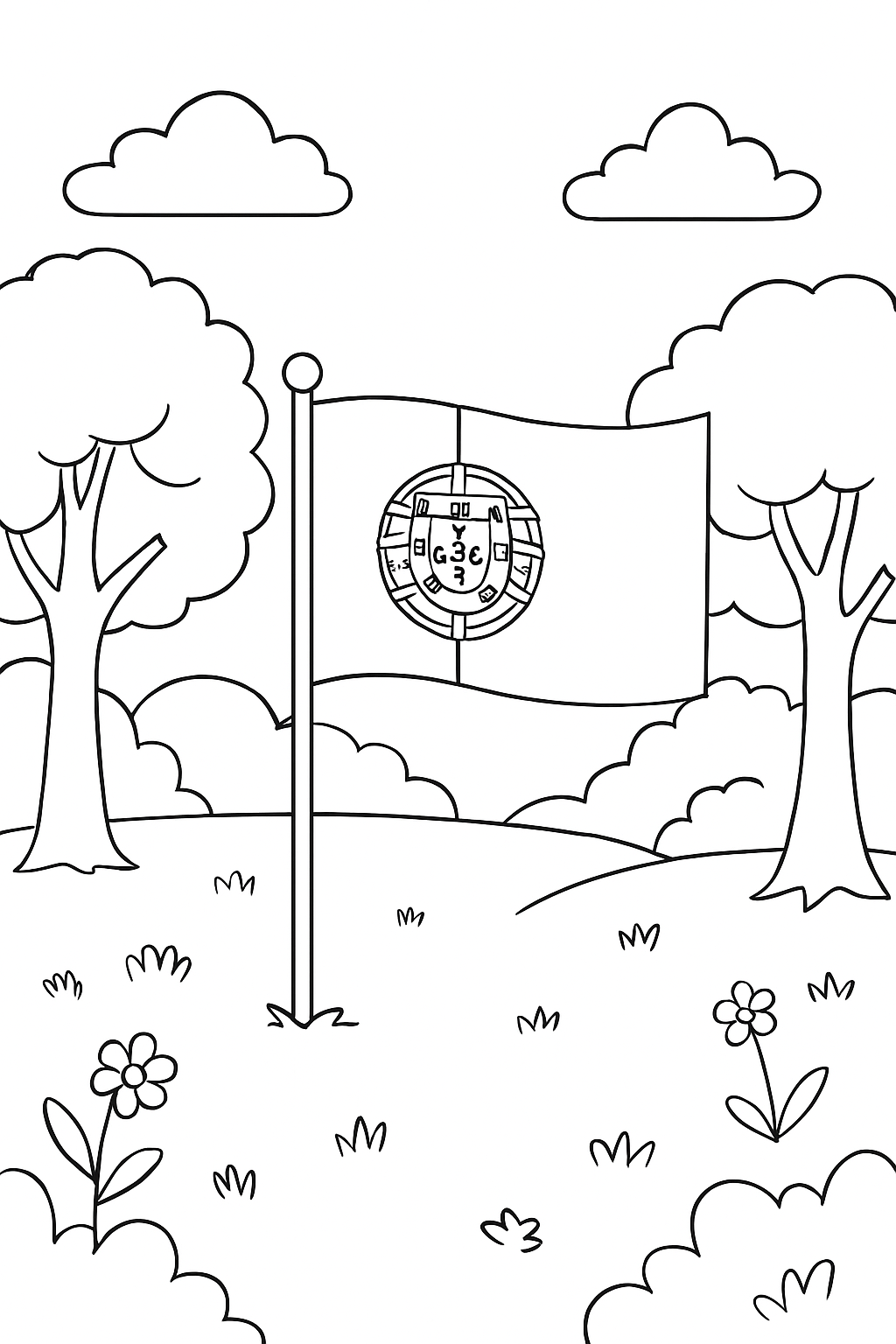 Bandeira de Portugal para colorir 13