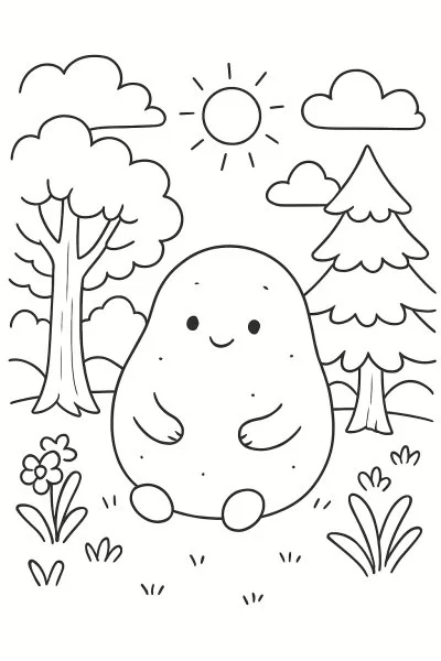 Batata para colorir 13