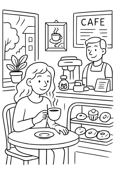 Café para colorir 15