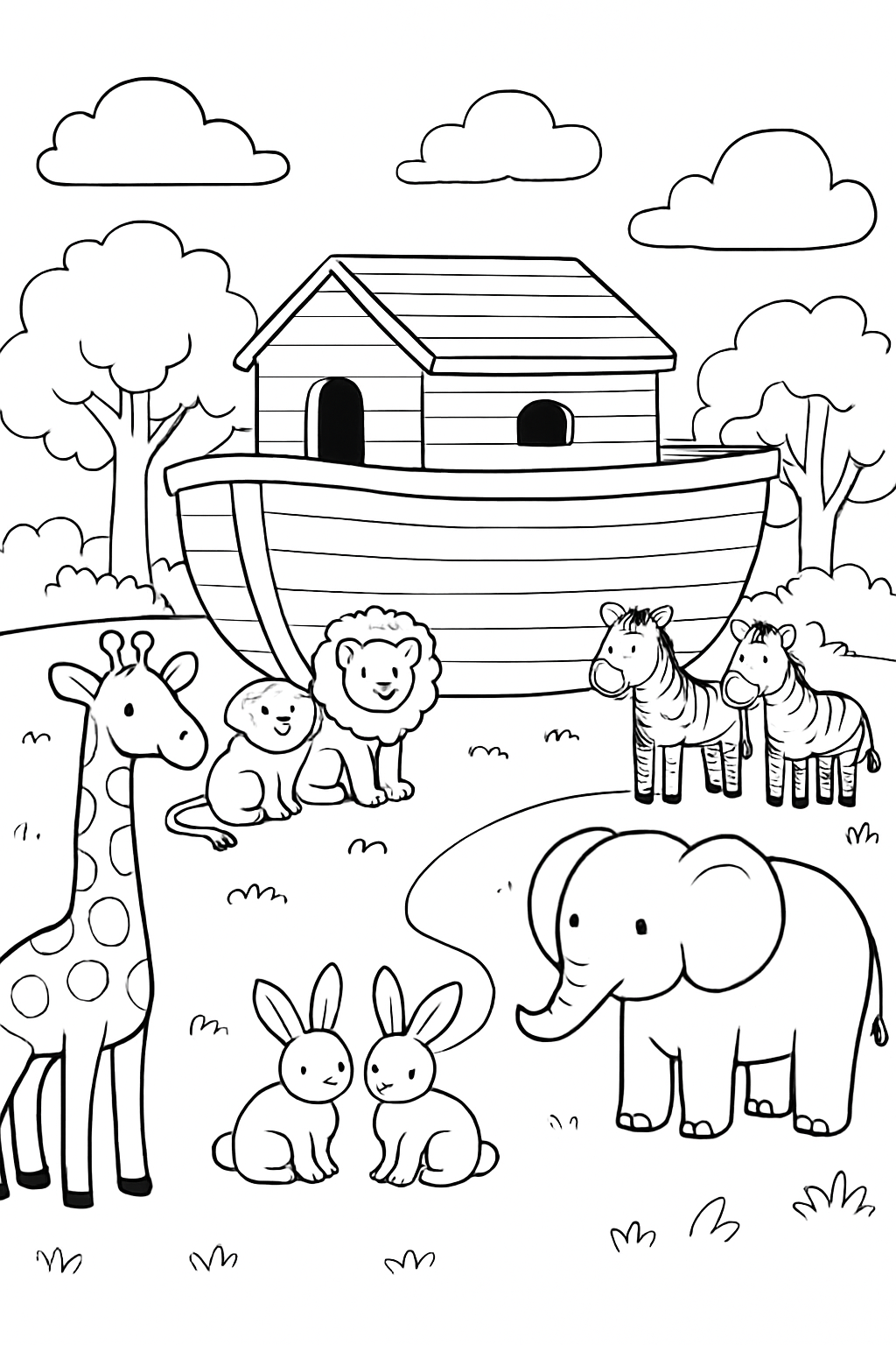 Arca de Noé para colorir 13
