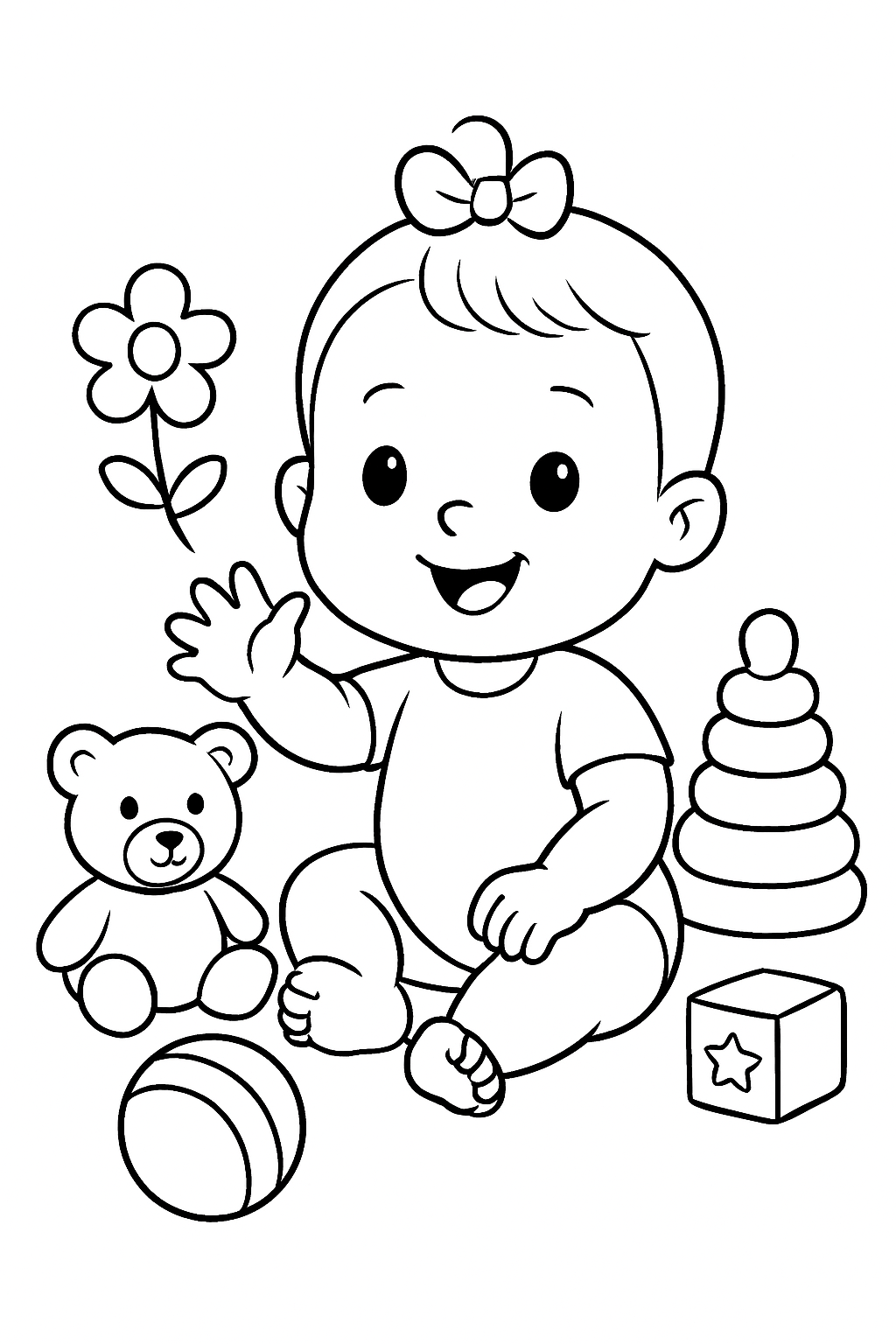 Bebê para colorir 07