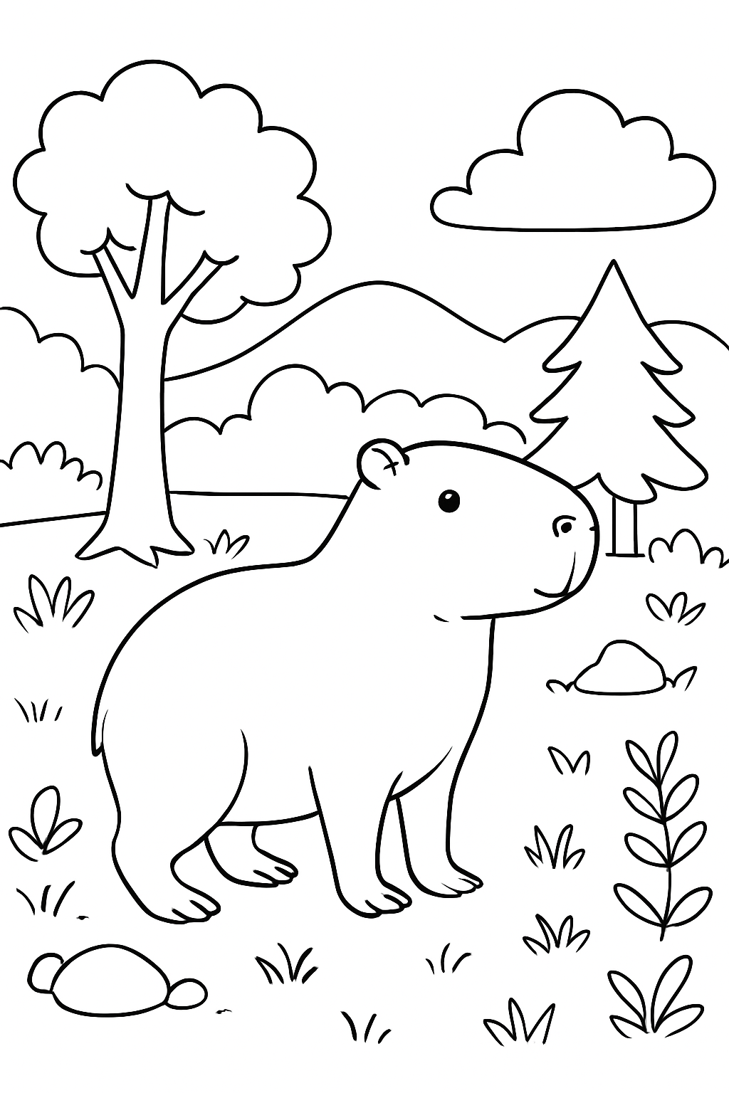 Capivara para colorir 13