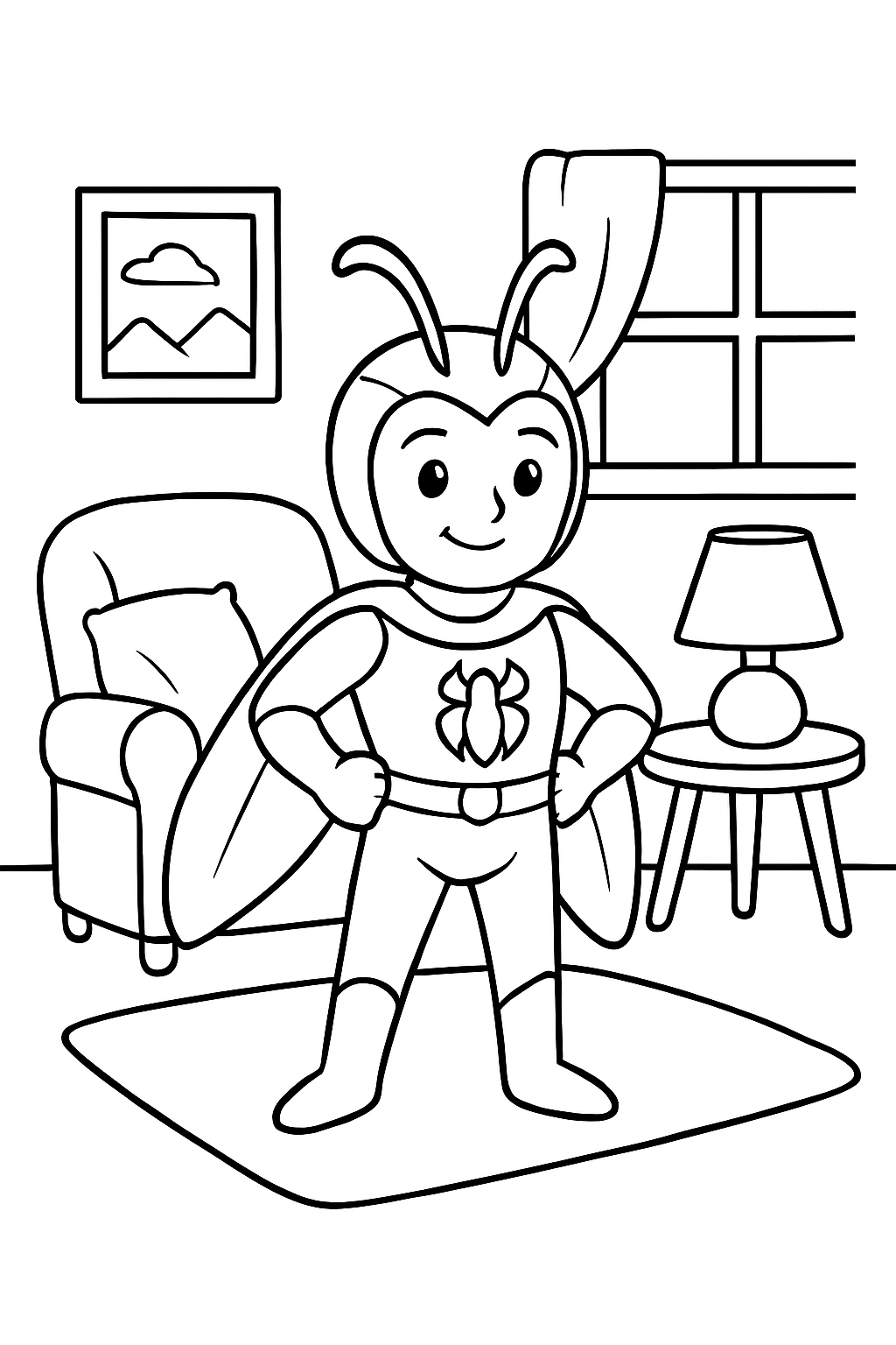 Besouro Azul para colorir 04