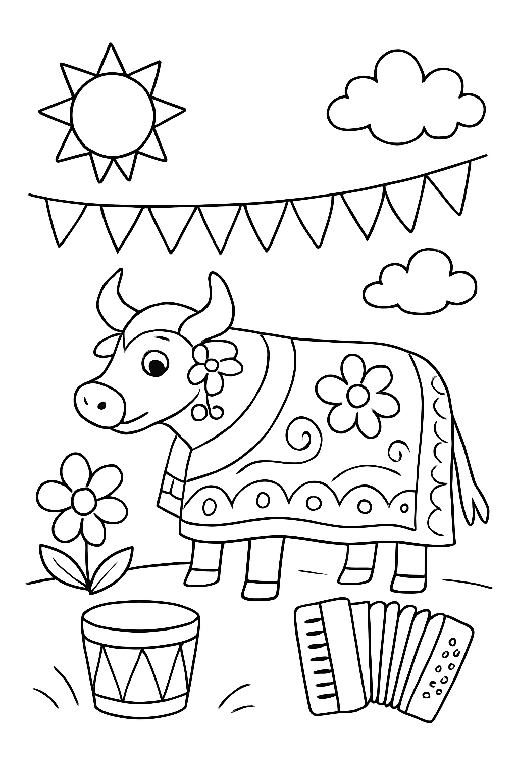 Bumba Meu Boi para colorir 07