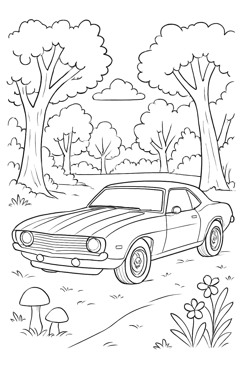 Camaro para colorir 02