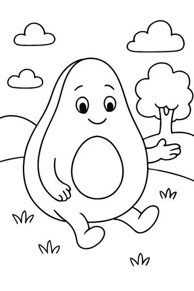 Abacate para colorir 05