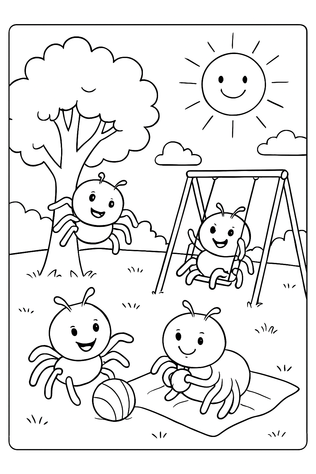 Aranhas para colorir 14