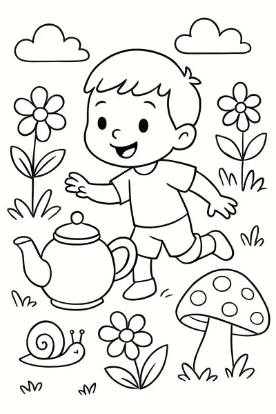 Alice no País das Maravilhas para colorir 07