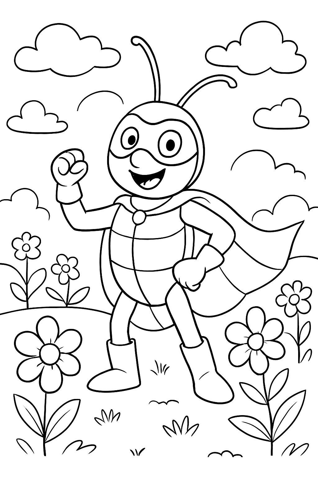 Besouro Azul para colorir 12