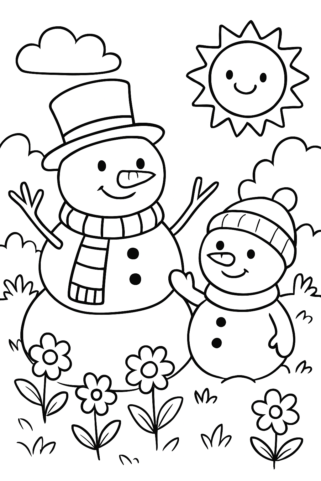 Bonecos de Neve para colorir 12