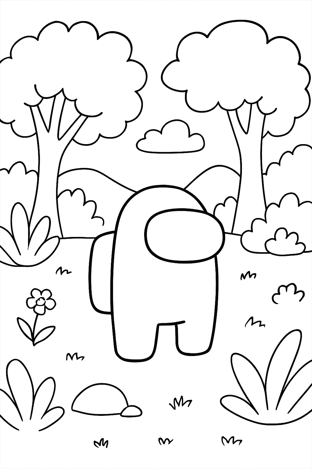Among Us para colorir 02