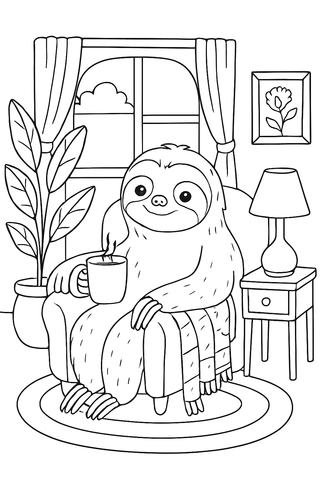 Bicho-Preguiça para colorir 15