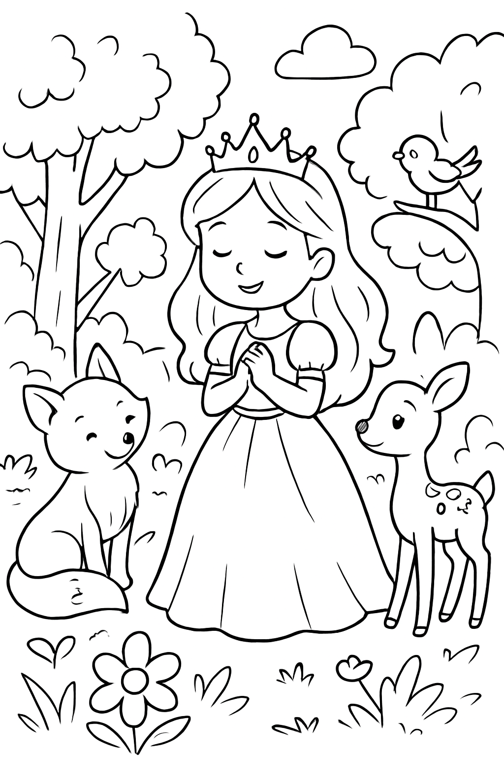 Branca de Neve para colorir 09