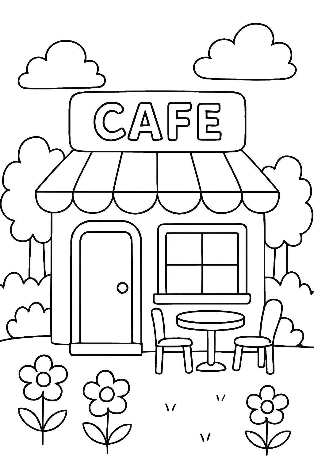 Café para colorir 01