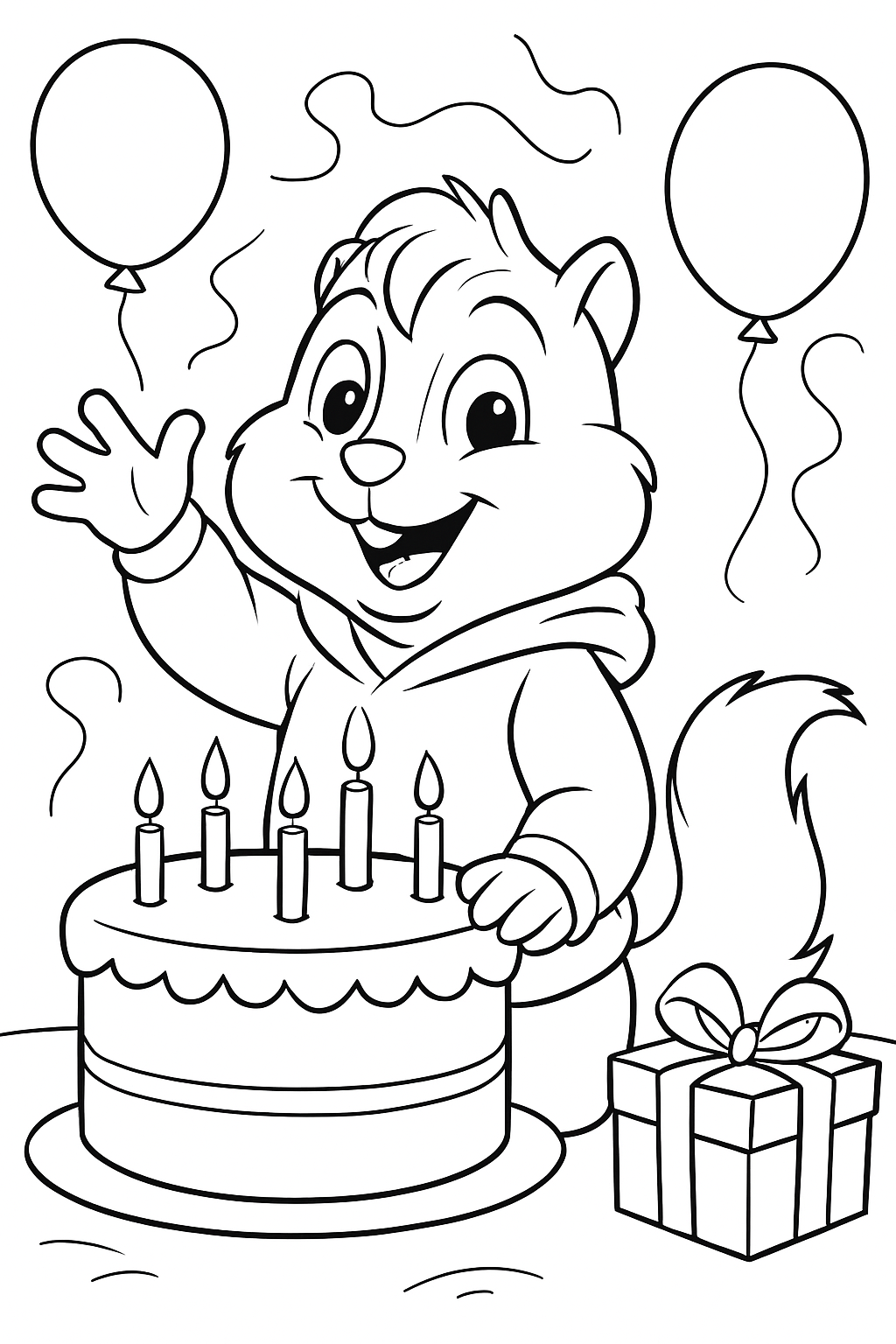Alvin e os Esquilos para colorir 09