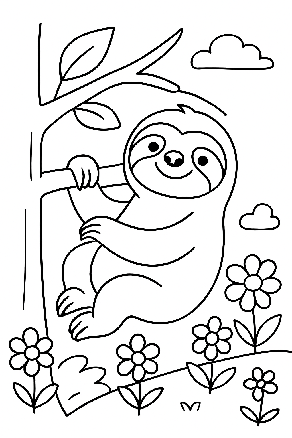 Bicho-Preguiça para colorir 01