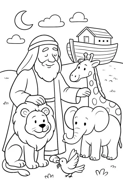 Arca de Noé para colorir 05