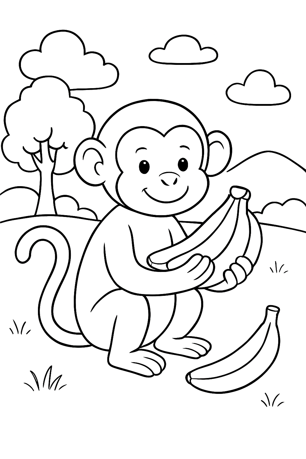 Bananas para colorir 08