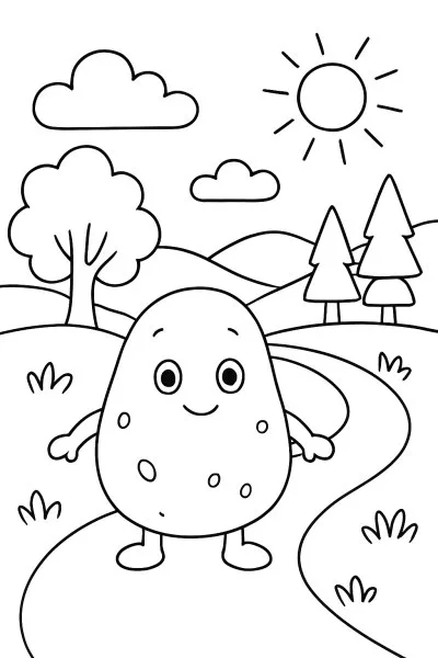 Batata para colorir 10