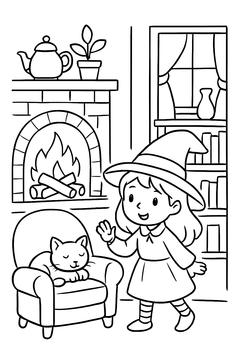 Bruxa para colorir 15