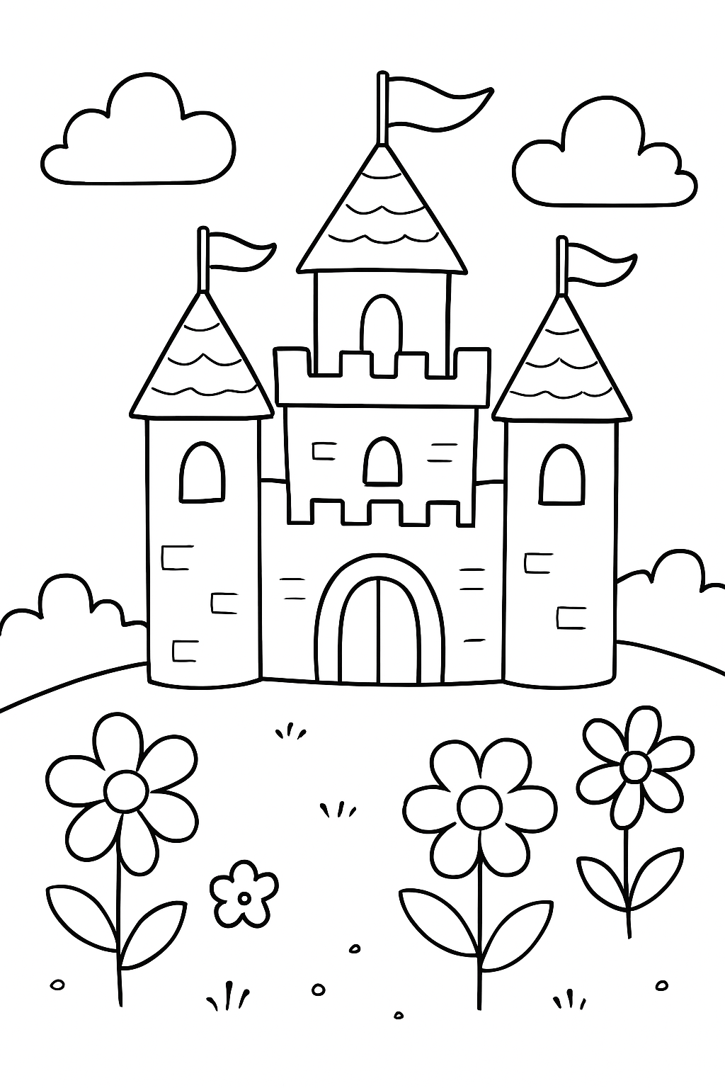 Castelos para colorir 01