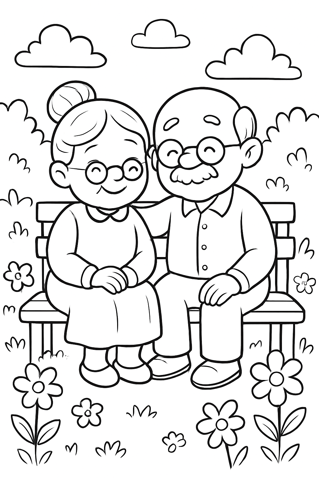 Avós para colorir 12