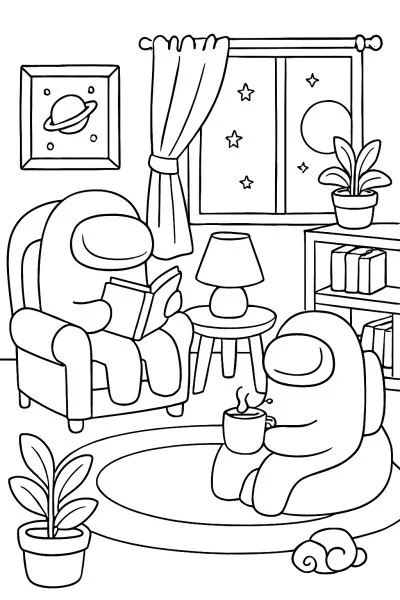Among Us para colorir 15