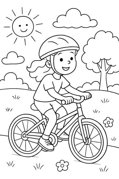Bicicleta para colorir 14
