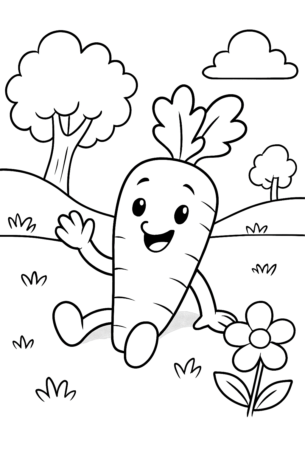 Cenoura para colorir 05