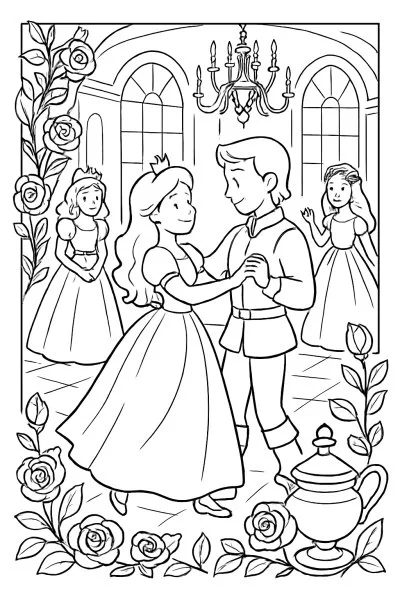 A Bela e a Fera para colorir 07