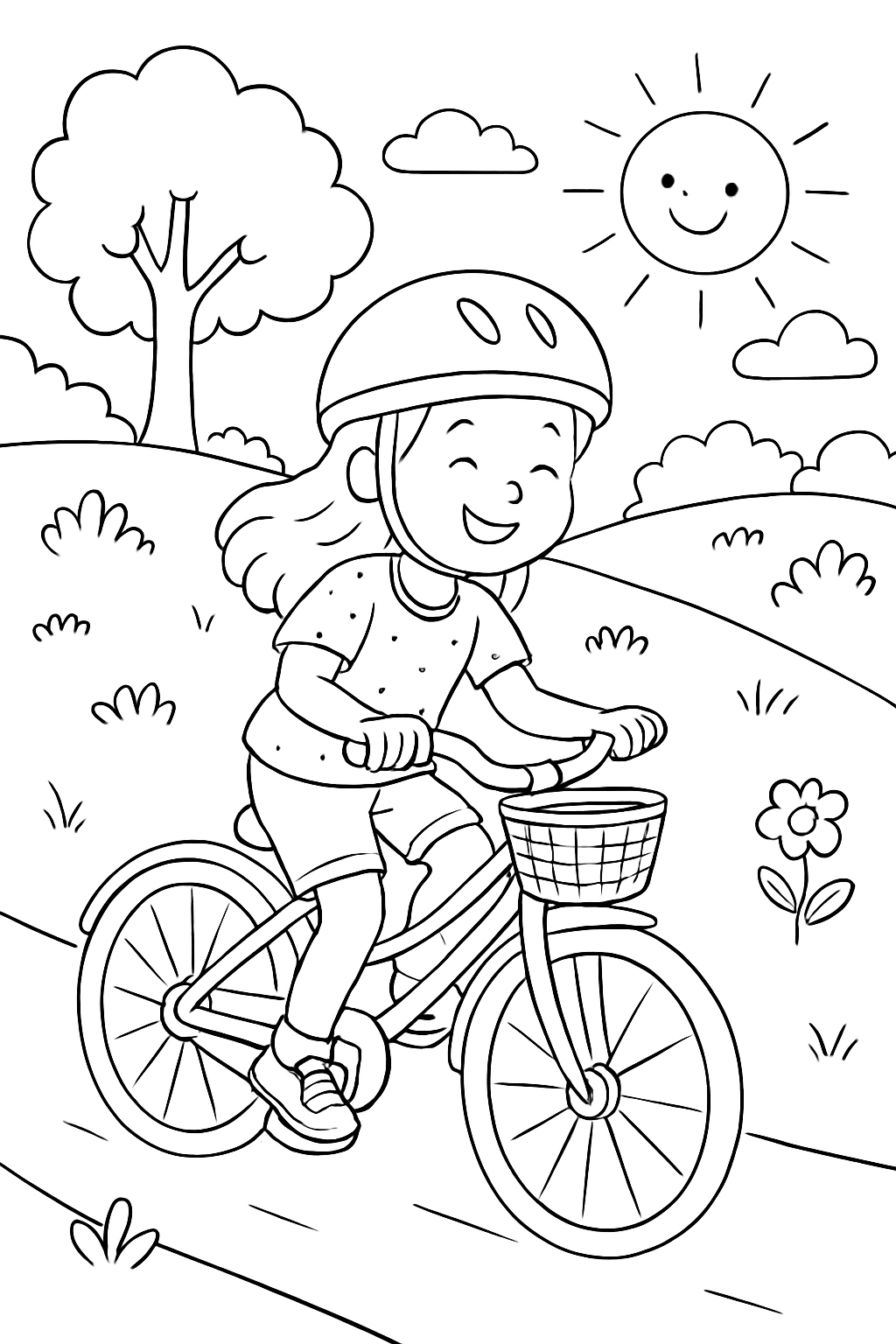 Bicicleta para colorir 09