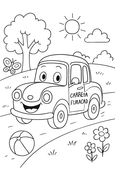 Carreta Furacão para colorir 14