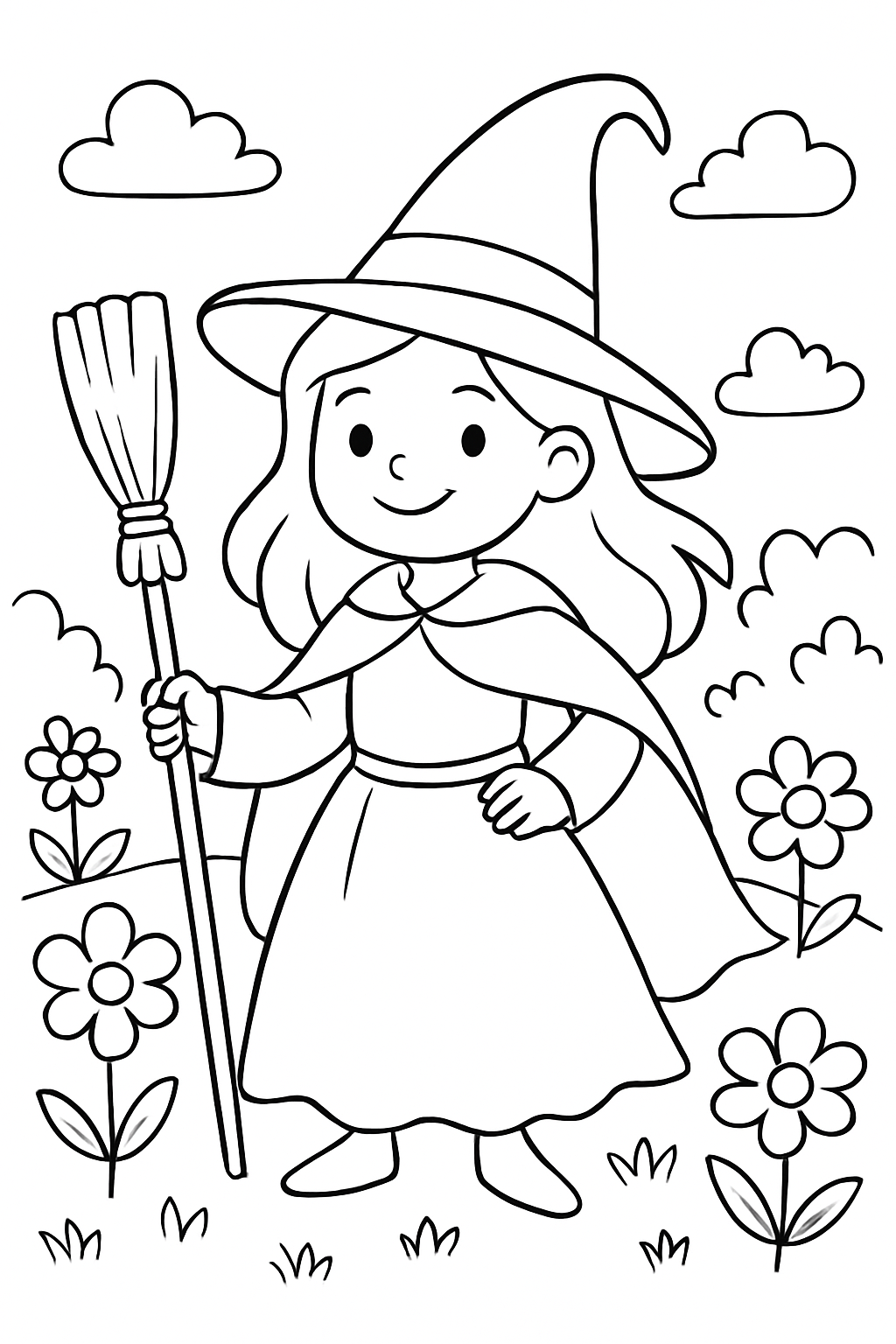 Bruxa para colorir 12