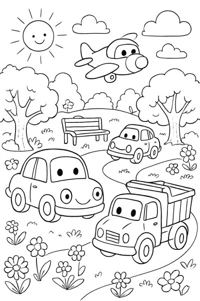Veículos para colorir 14