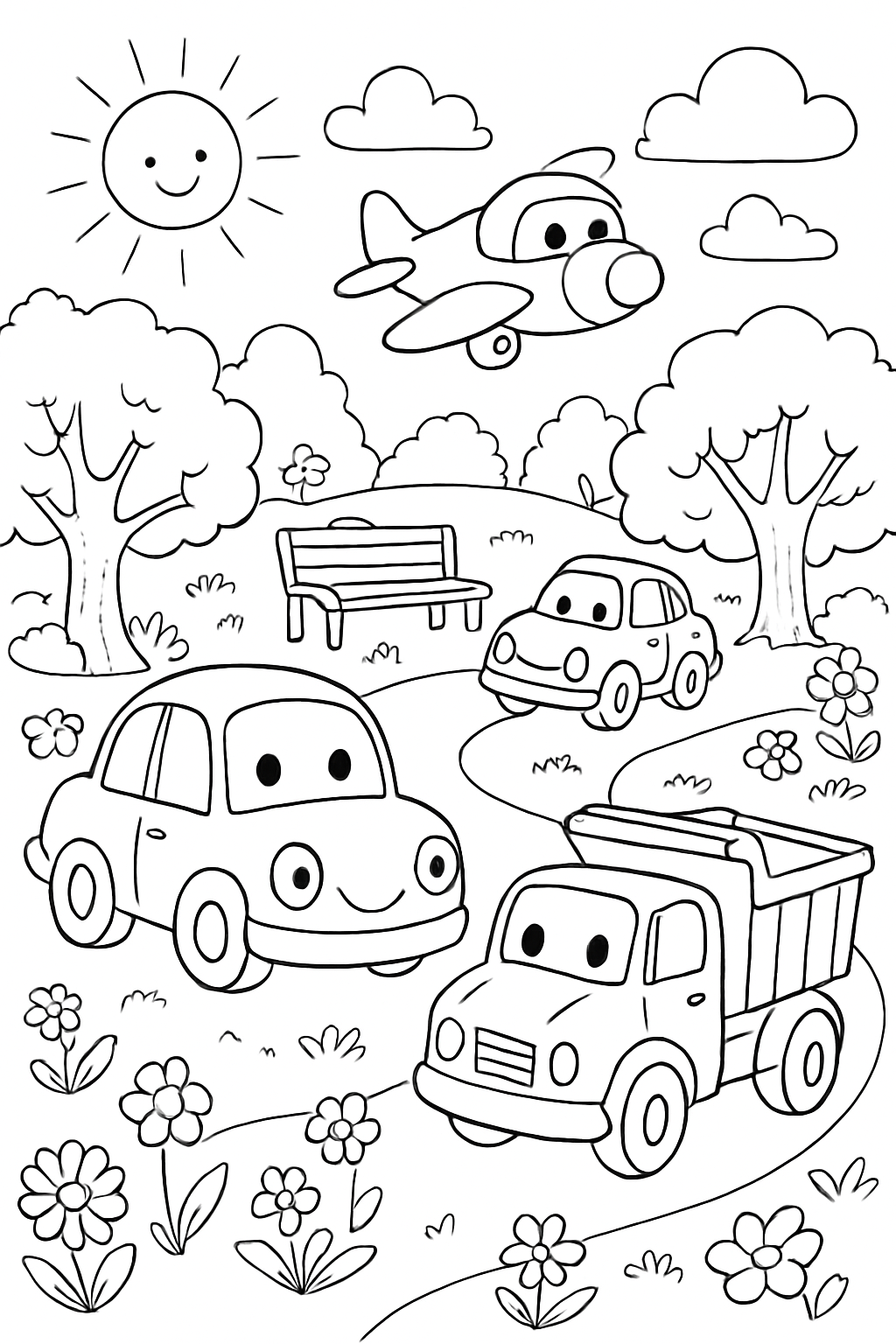 Veículos para colorir 14
