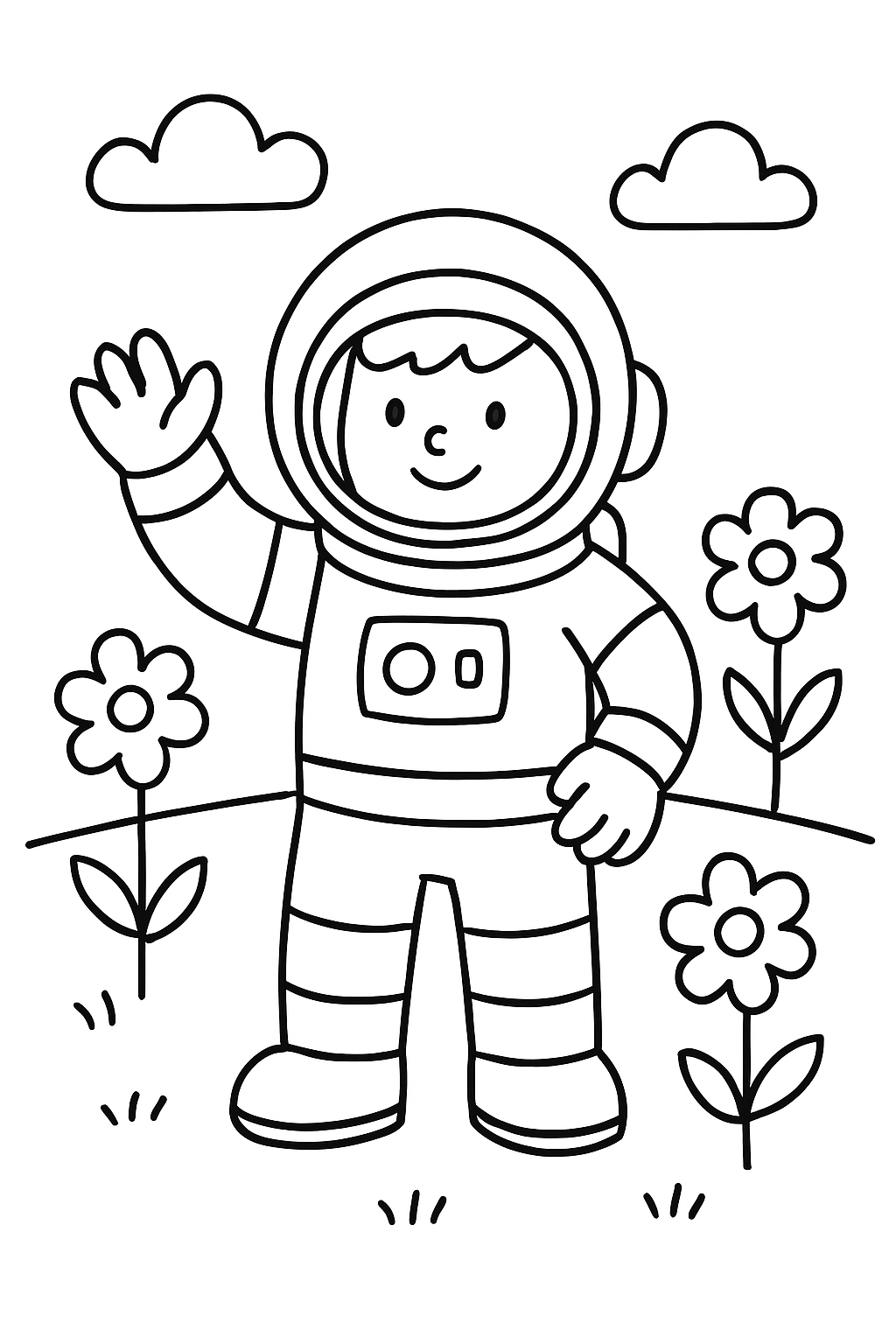 Astronautas para colorir 01