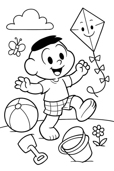 Cascão para colorir 07