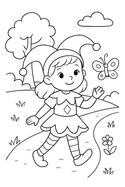 Arlequina para colorir 11