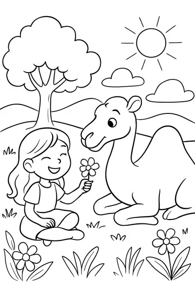 Camelo para colorir 09