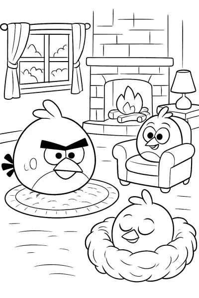 Angry Birds para colorir 15
