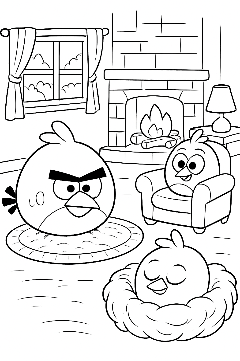 Angry Birds para colorir 15