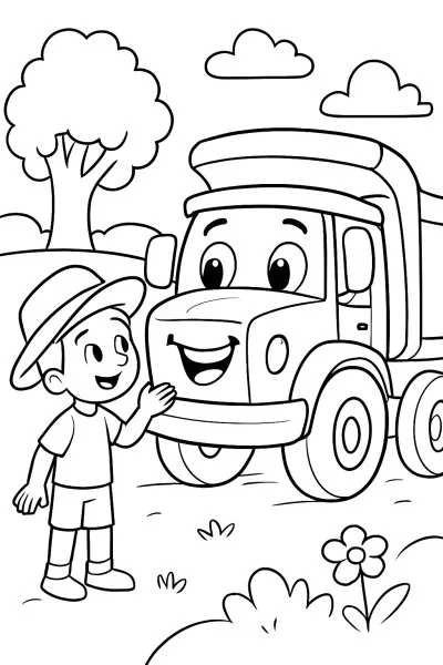 Carreta Furacão para colorir 05