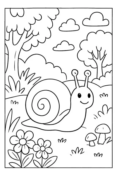 Caracol para colorir 02