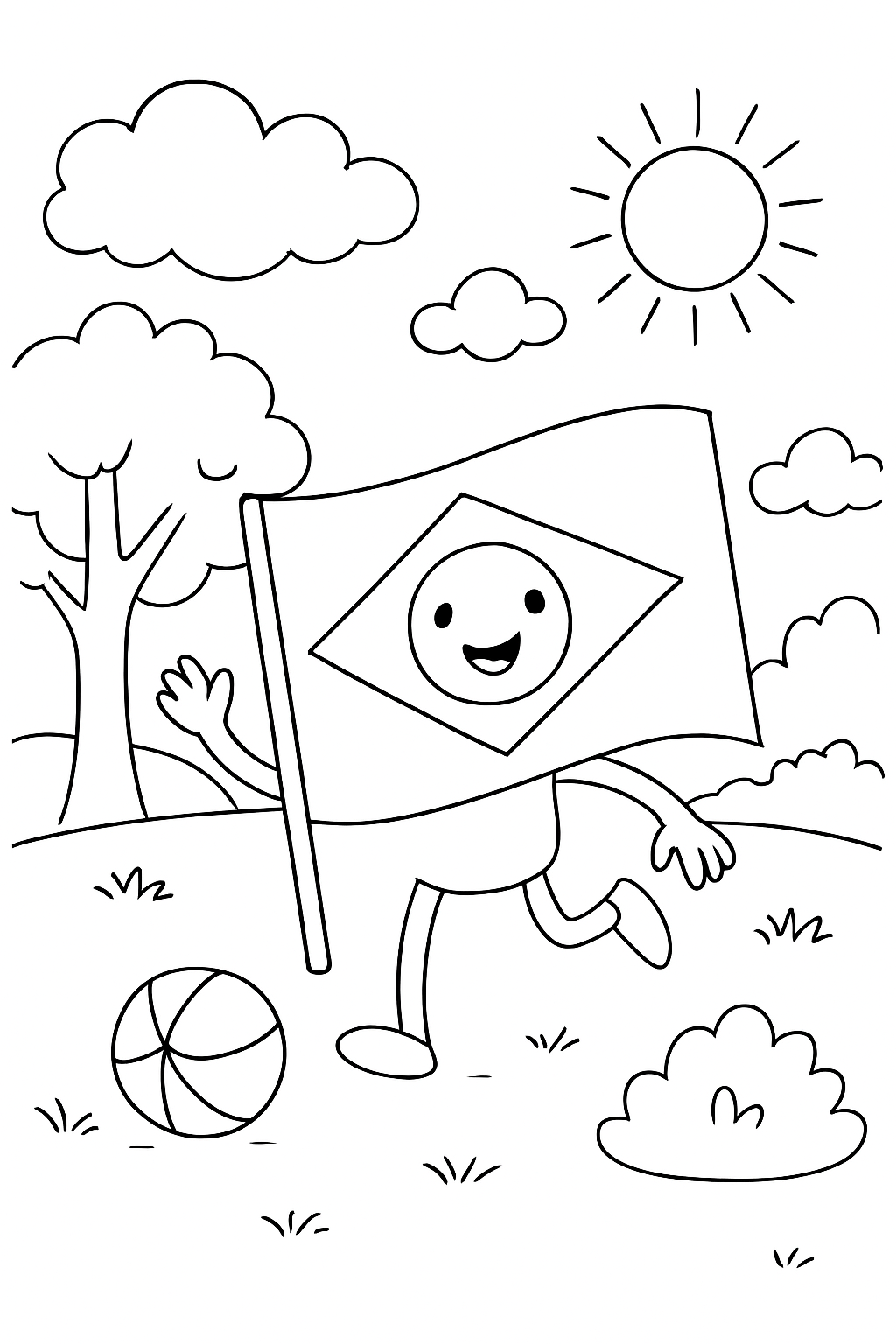 Bandeira do Brasil para colorir 14