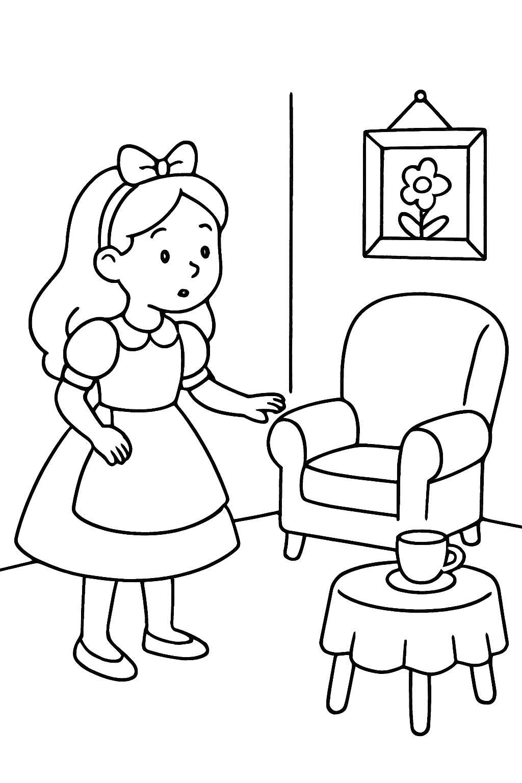 Alice no País das Maravilhas para colorir 04