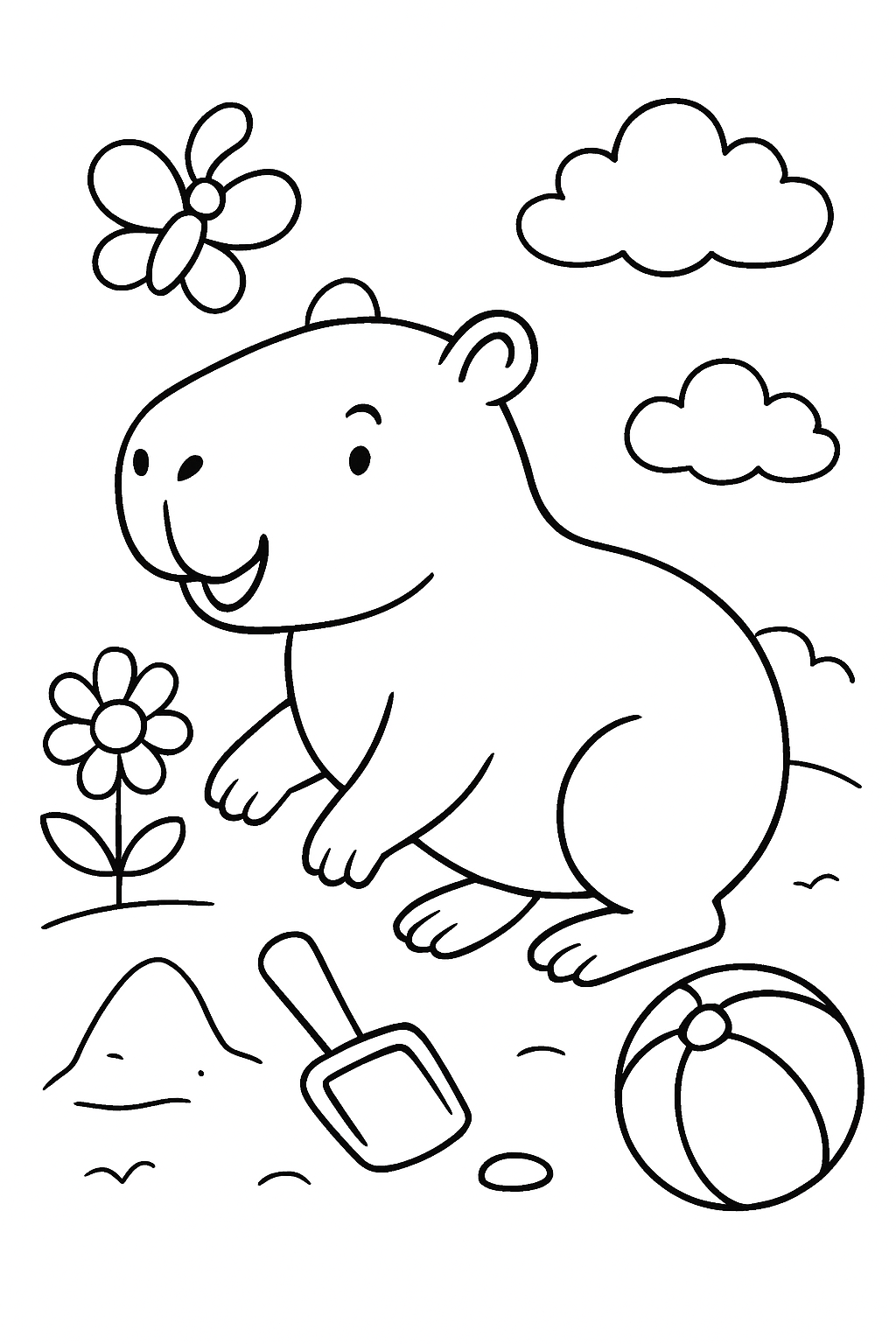 Capivara para colorir 07