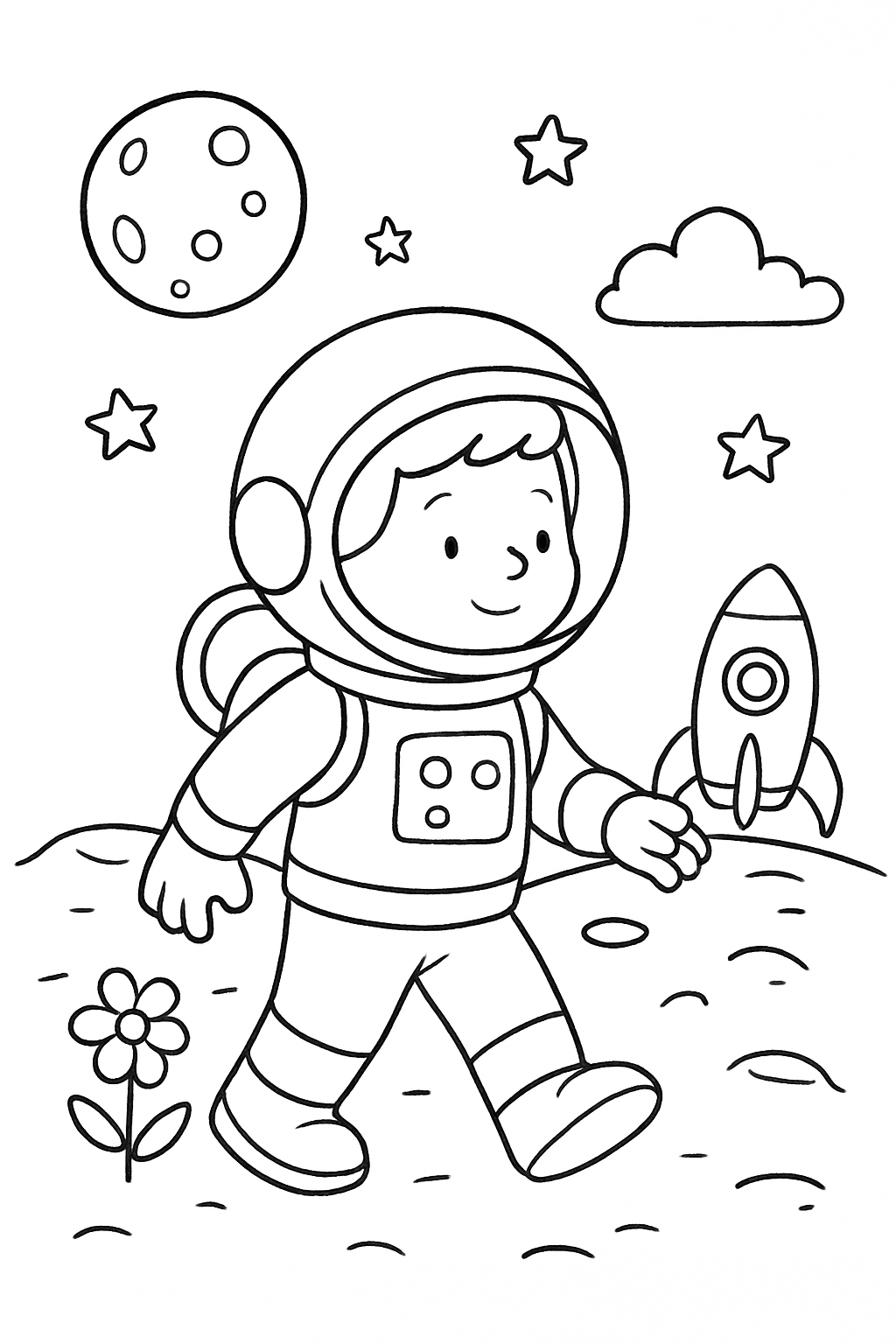Astronauta para colorir 11