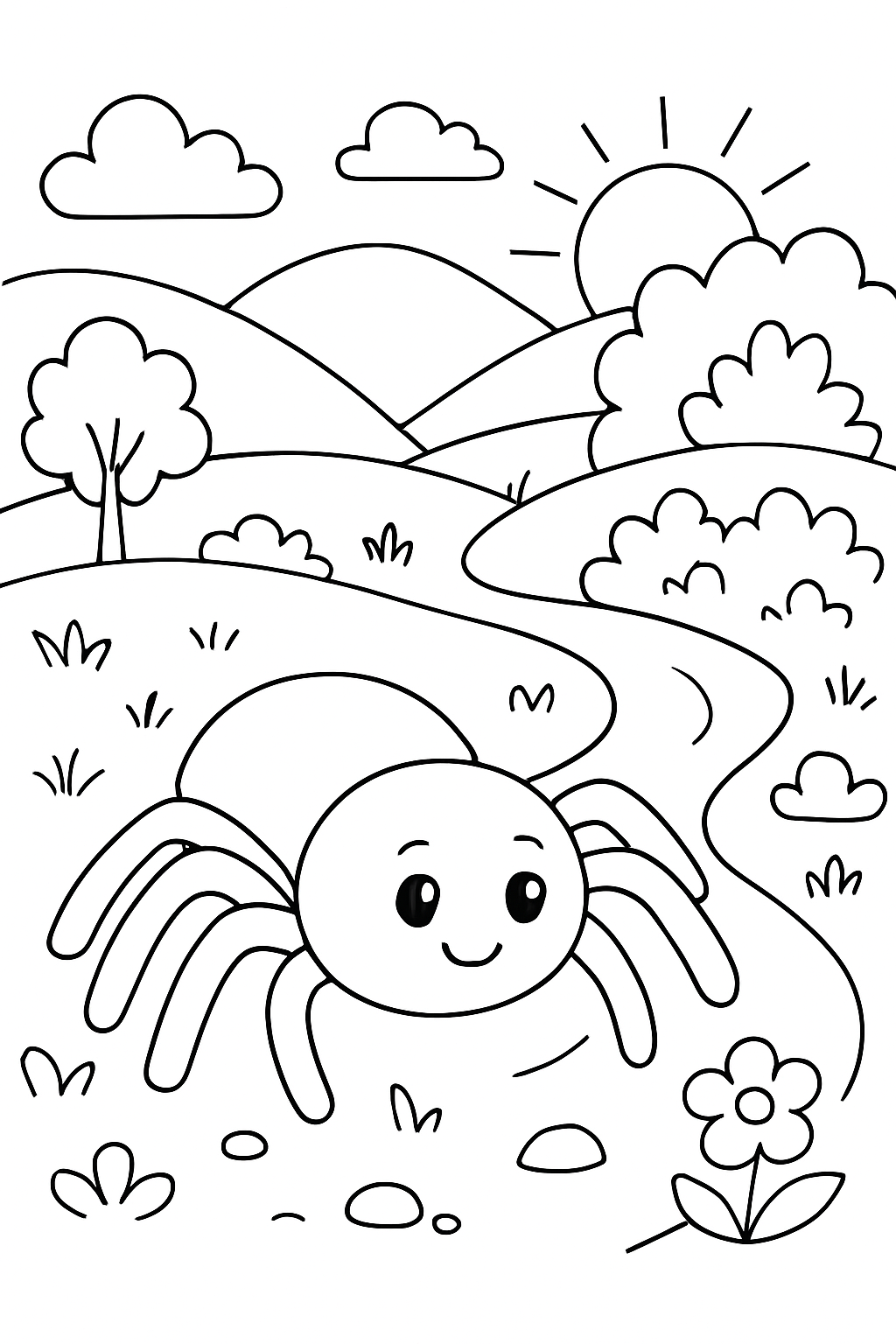 Aranhas para colorir 10