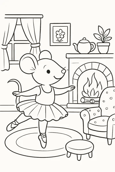 Ballerina Capuccina para colorir 15